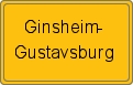 Ortsschild Ginsheim-Gustavsburg