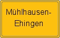 Ortsschild von Mühlhausen-Ehingen