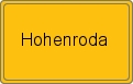 Ortsschild von Hohenroda