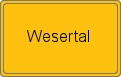 Ortsschild von Wesertal