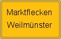 Ortsschild Marktflecken Weilmünster
