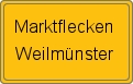 Ortsschild Marktflecken Weilmünster