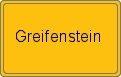 Ortsschild von Greifenstein