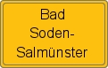 Ortsschild Bad Soden-Salmünster