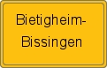 Ortsschild von Bietigheim-Bissingen
