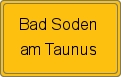 Ortsschild von Bad Soden am Taunus