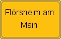 Ortsschild von Flörsheim am Main