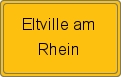 Ortsschild von Eltville am Rhein