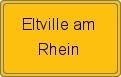 Ortsschild Eltville am Rhein