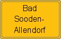 Ortsschild von Bad Sooden-Allendorf