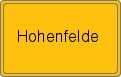 Ortsschild von Hohenfelde