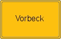 Ortsschild von Vorbeck
