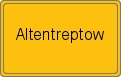Ortsschild von Altentreptow