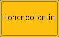 Ortsschild von Hohenbollentin