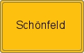 Ortsschild von Schönfeld