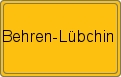 Ortsschild von Behren-Lübchin