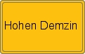 Ortsschild von Hohen Demzin