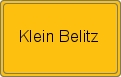 Ortsschild von Klein Belitz