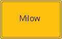 Ortsschild von Milow