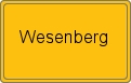 Ortsschild von Wesenberg