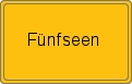 Ortsschild von Fünfseen