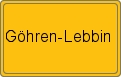 Ortsschild von Göhren-Lebbin