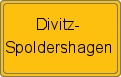 Ortsschild von Divitz-Spoldershagen
