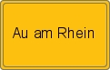 Ortsschild von Au am Rhein