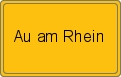 Ortsschild von Au am Rhein