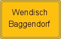 Ortsschild von Wendisch Baggendorf