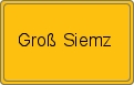 Ortsschild von Groß Siemz