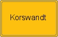 Ortsschild von Korswandt