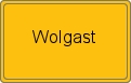 Ortsschild von Wolgast