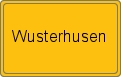 Ortsschild von Wusterhusen