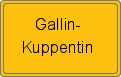 Ortsschild von Gallin-Kuppentin
