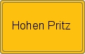 Ortsschild von Hohen Pritz