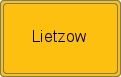 Ortsschild von Lietzow