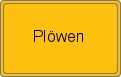 Ortsschild von Plöwen