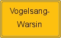 Ortsschild von Vogelsang-Warsin