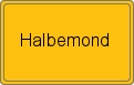 Ortsschild von Halbemond