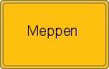 Ortsschild von Meppen