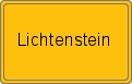 Ortsschild von Lichtenstein