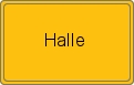 Ortsschild von Halle
