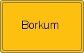 Ortsschild von Borkum