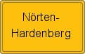 Ortsschild von Nörten-Hardenberg