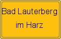 Ortsschild von Bad Lauterberg im Harz