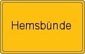 Ortsschild von Hemsbünde