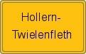 Ortsschild von Hollern-Twielenfleth