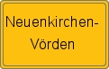 Ortsschild von Neuenkirchen-Vörden