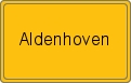 Ortsschild von Aldenhoven